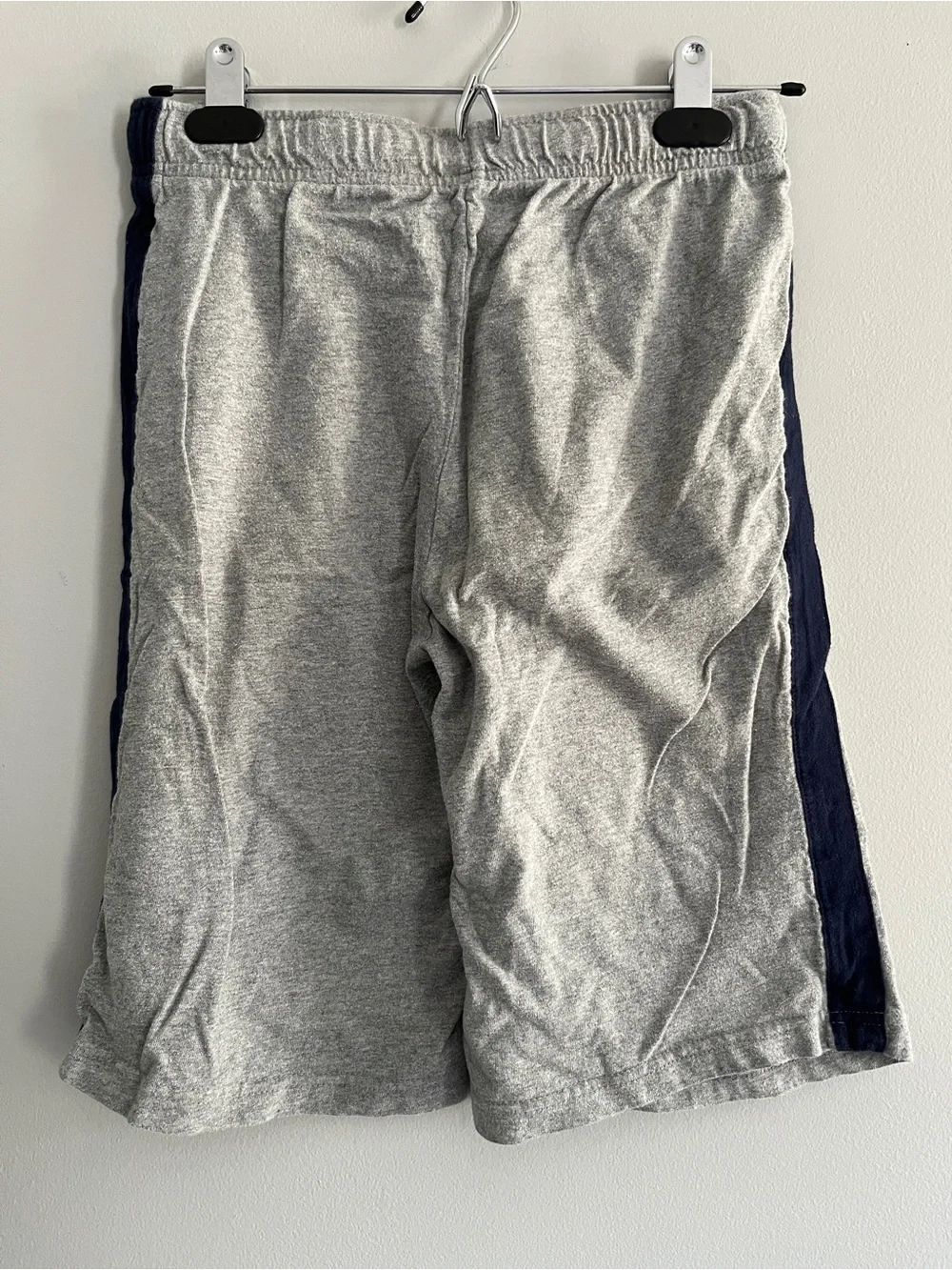 Set of 2 Boys Drawstring Shorts Sweatshorts- Black & Gray XL